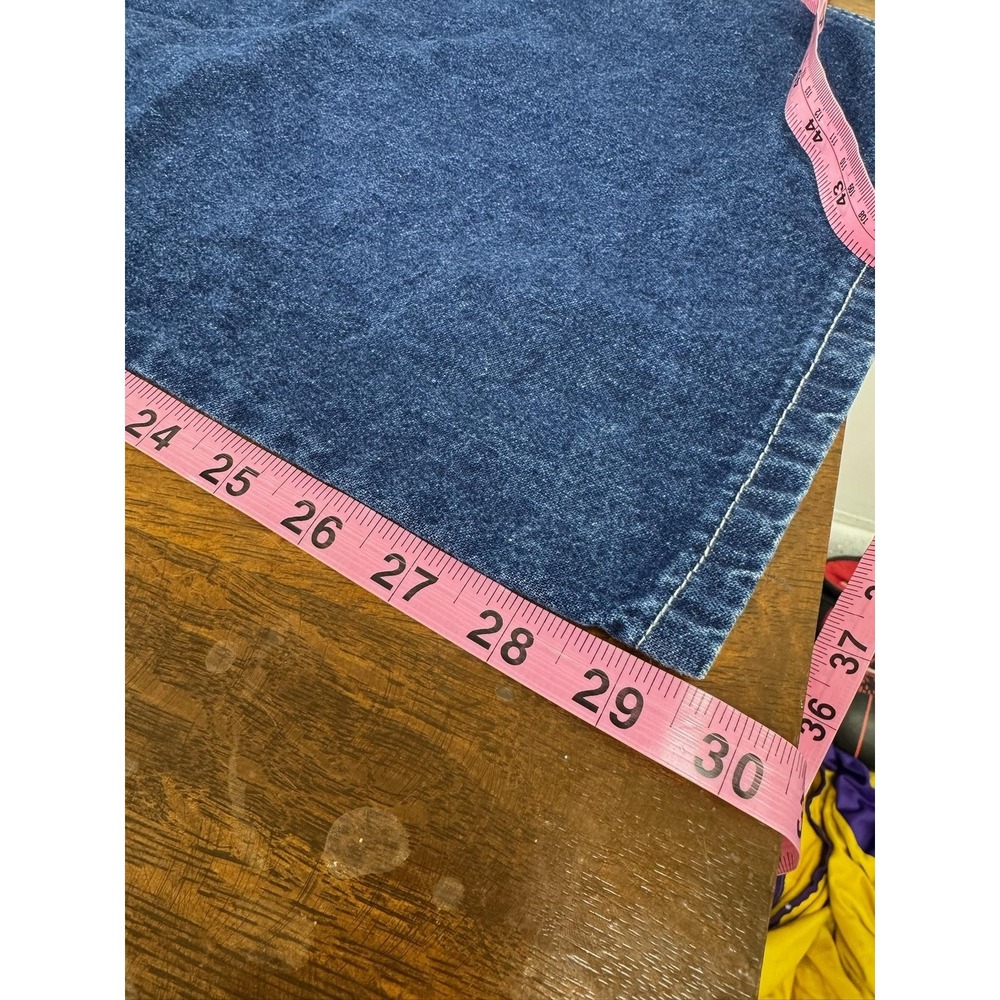 Vintage Carters‎ Watch The Wear Overalls Mens Medium Denim Bib Wide Leg 80s - Picture 8 of 10
